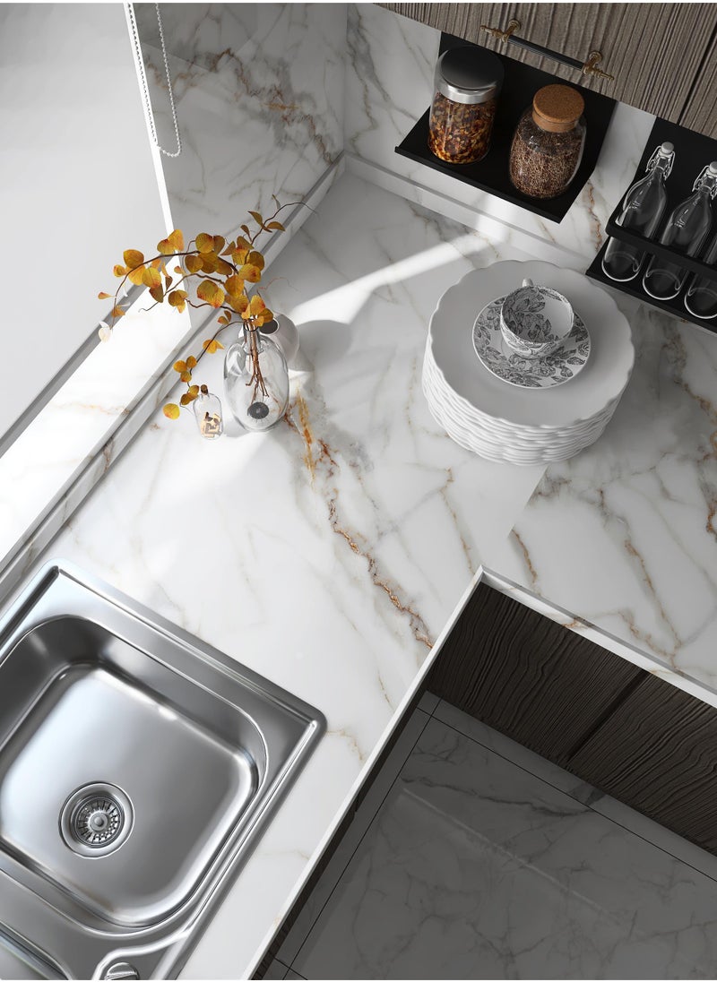 Generic - 60cm*10m Kitchen Countertop Self-Adhesive Waterproof Wallpaper 60x1000cm - Image 1