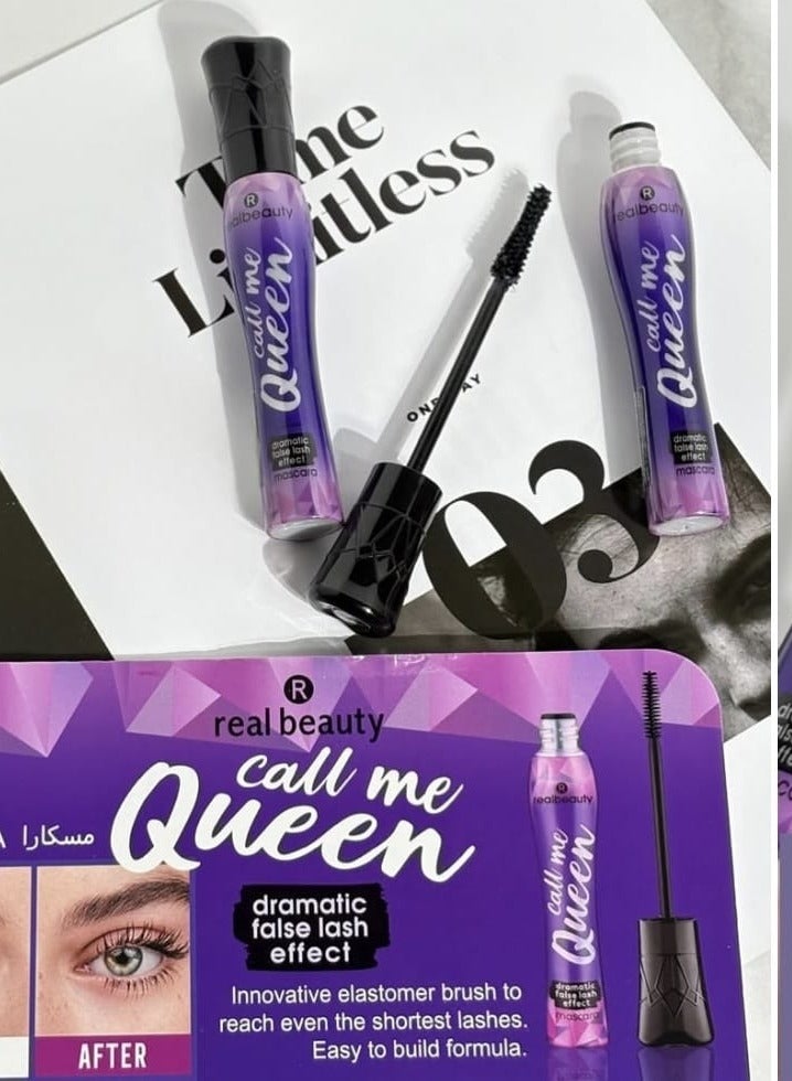 ريال بيوتي ماسكرا تكثيف وتطويل الرموش ضد الماء لون اسود - Image 4
