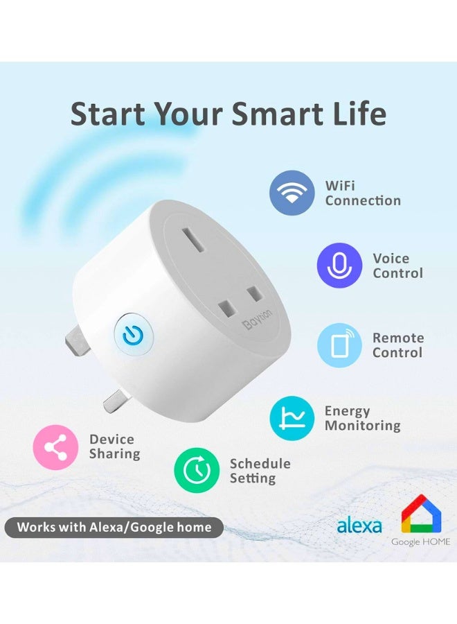 Chase Up 16A WLAN Smart Socket with Energy Monitoring,3 Pack 2.4GHz WiFi Outlet with Smart Life APP Wireless Remote Control,Works with Alexa and Google Home (No Hub Required)(3 Pack) - Image 4