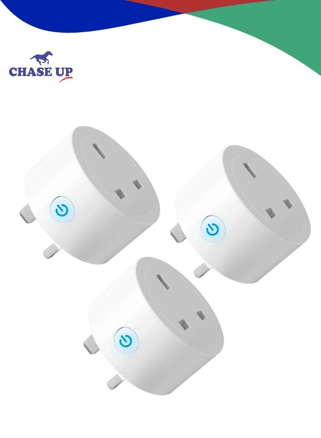 Chase Up 16A WLAN Smart Socket with Energy Monitoring,3 Pack 2.4GHz WiFi Outlet with Smart Life APP Wireless Remote Control,Works with Alexa and Google Home (No Hub Required)(3 Pack) - Image 1