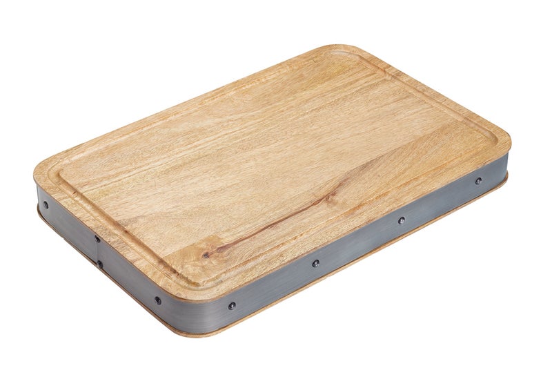 KitchenCraft Industrial Kitchen Handcrafted Wooden Butchers Block Chopping Board 48 x 32 x 5 cm 19 x 125 x 2  Rectangular