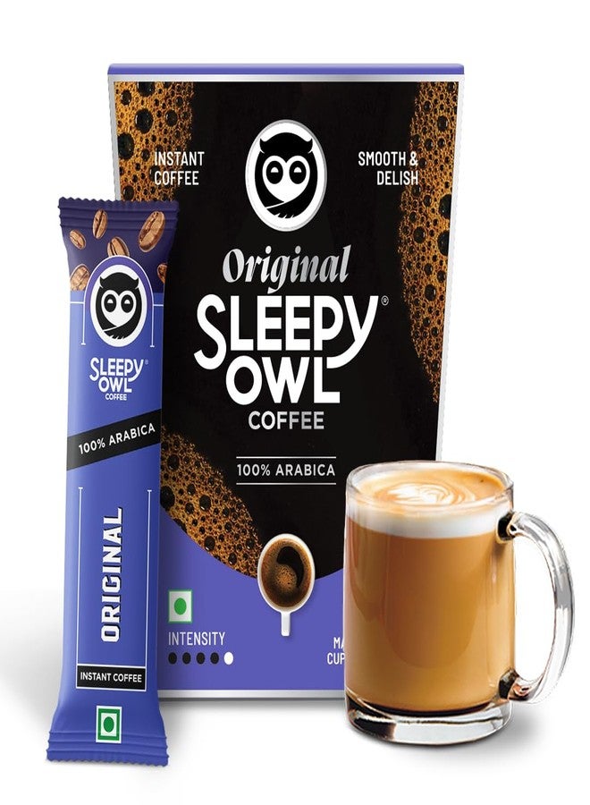 Sleepy Owl Original Freeze Dried Coffee Sachets | 20g - Pack of 10 x 2g Instant Coffee Powder Sachets | 100% Arabica Beans | Aromatic Coffee Pouch | Rich & Smooth | Easy to Use & Carry - Image 1
