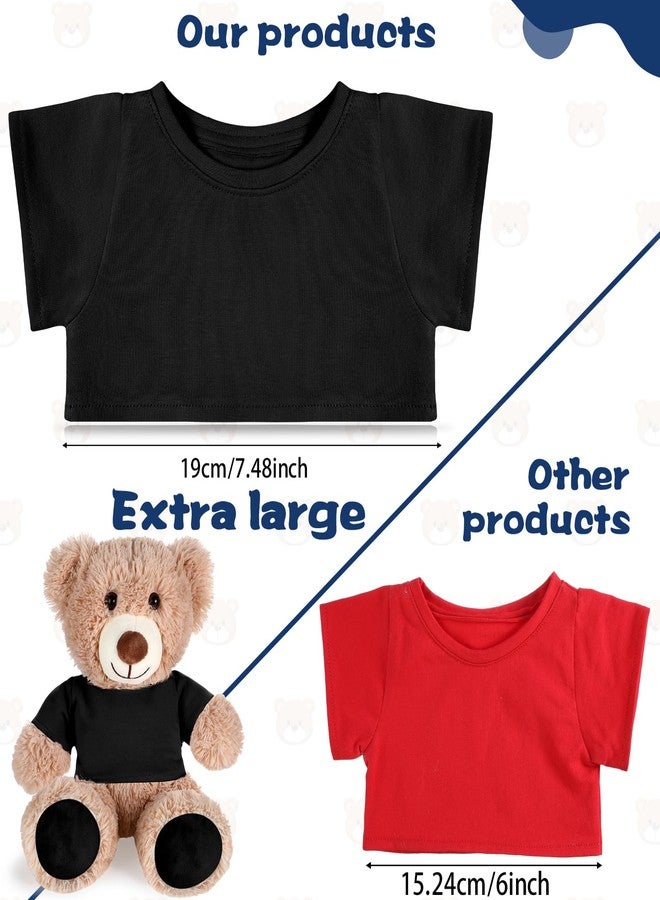 RoundFunny Bear Tee Shirt Fit Most Bear Clothes Stuffed Animal Clothes Shirt Basic Stuffed Bears Dolls Shirts(14-18inch,Black) - Image 3
