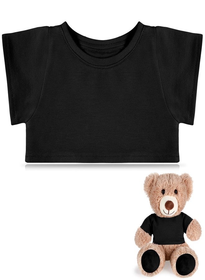 RoundFunny Bear Tee Shirt Fit Most Bear Clothes Stuffed Animal Clothes Shirt Basic Stuffed Bears Dolls Shirts(14-18inch,Black) - Image 1