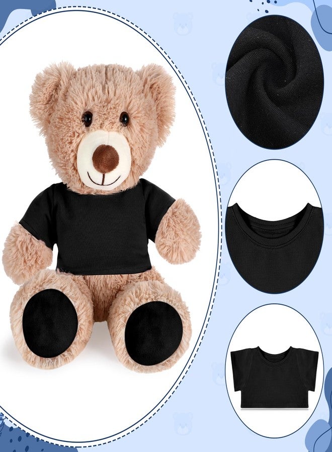 RoundFunny Bear Tee Shirt Fit Most Bear Clothes Stuffed Animal Clothes Shirt Basic Stuffed Bears Dolls Shirts(14-18inch,Black) - Image 4