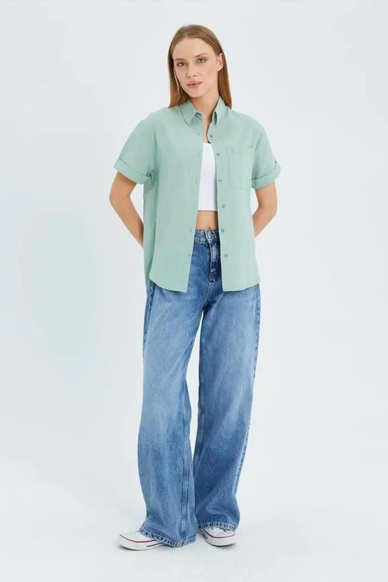 Mixray MIXRAY Short Sleeve Shirt with Pockets