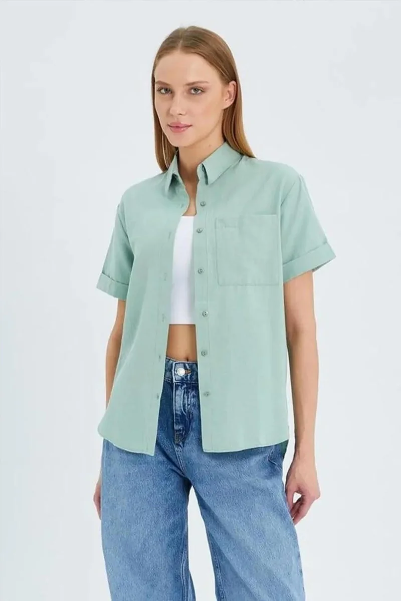 Mixray MIXRAY Short Sleeve Shirt with Pockets