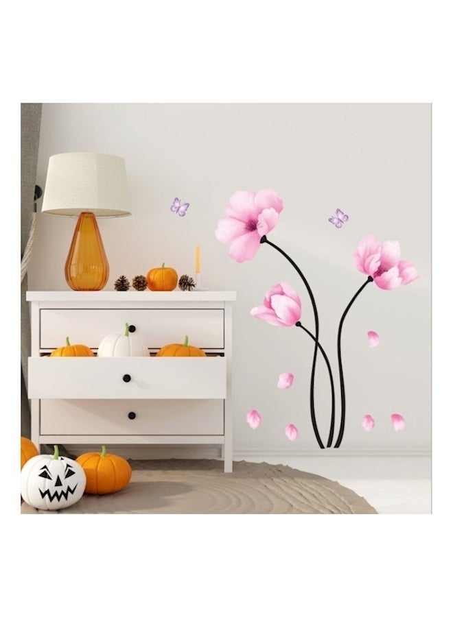 نيبمينينت Flower - Wall Mural Sticker Pink/Black - Image 1