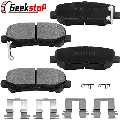 Geekstop Rear Ceramic Brake Pads for 2009 2010 2011 2012 2013 2014 2015 Honda Pilot, 2011-2017 Honda Odyssey, 2007-2013 Acura MDX, 2010-2013 Acura ZDX Rear Brake Pads Set - Image 2