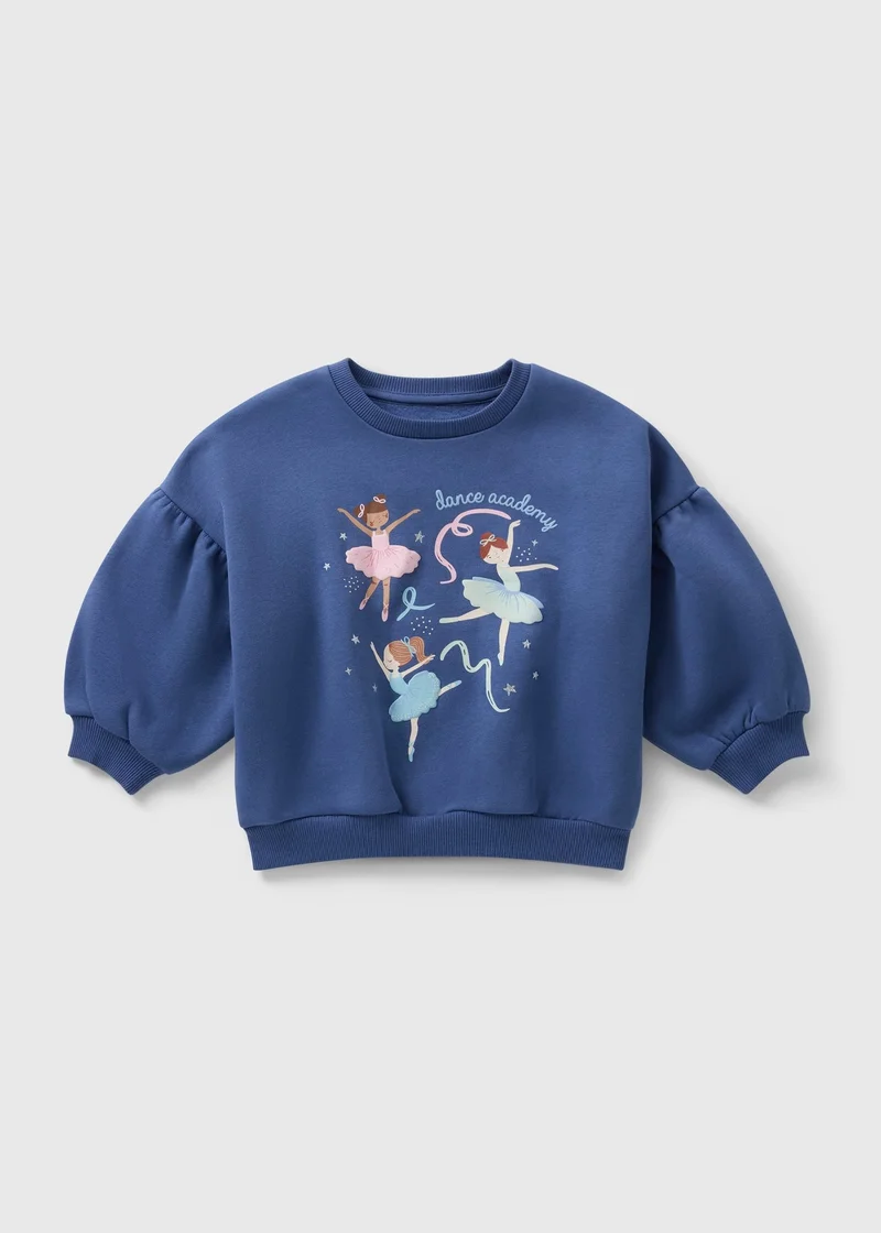 Matalan Girls Blue Ballerina Sweatshirt