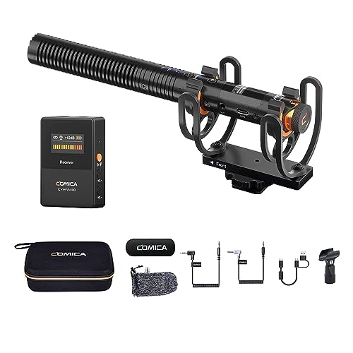 COMICA CVMVM30 24G Super Cardioid Condenser Wireless Shotgun Microphone for Camera Smartphone and PC with 75150Hz SuperCardioid Universal Video Microphone for Filmmakers Vloggers - Image 1