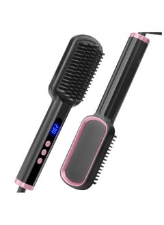 General Hair Straightener Brush Hair Straightener Comb Straightening Brush with Negative Ionic for Women Fast Heating with 8 Temps & Dual Voltage  - Image 1