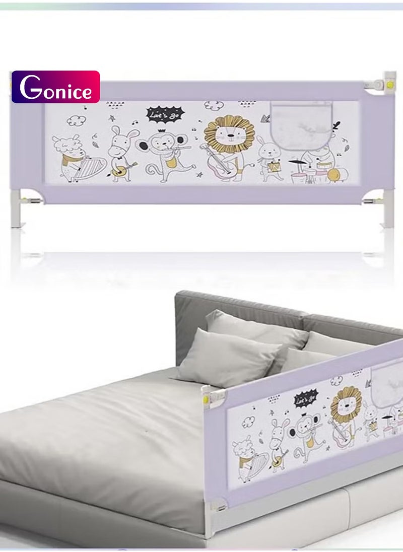 Gonice Baby Bed Rail Guard for Toddlers, Adjustable Baby Bed Protection Barrier for Twin, Full, Queen Bunk Size Bed, Swing Down Bed Rail, One Side 2M  - Image 1