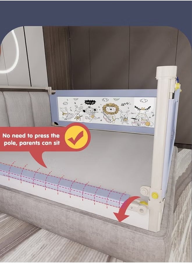 Gonice Baby Bed Rail Guard for Toddlers, Adjustable Baby Bed Protection Barrier for Twin, Full, Queen Bunk Size Bed, Swing Down Bed Rail, One Side 2M  - Image 4