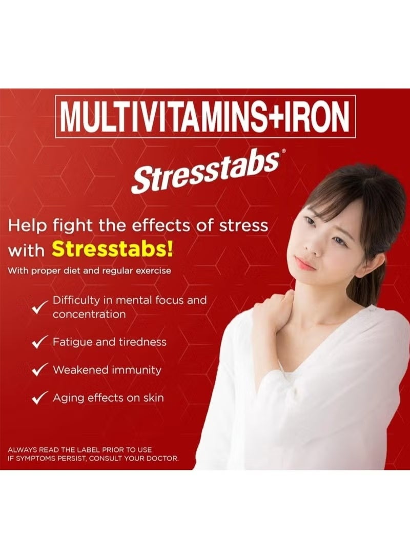 Stresstabs Multivitamins + Iron, 30 Tablets - Image 2