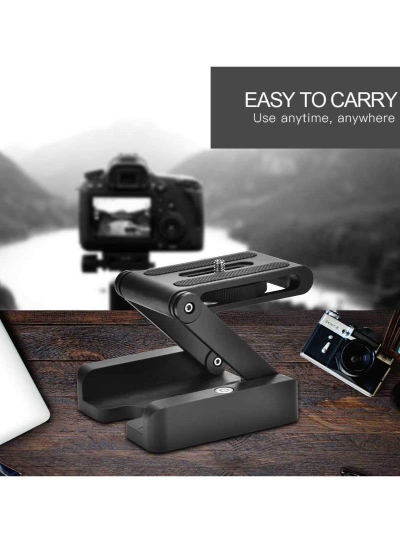 SYOSI Z Flex Tilt Tripod Head, Aluminum Alloy Folding Z Shape Tilt Pan Head Quick Release Plate Bracket for Nikon for Canon DSLR Cameras, Tripod Quick Release Plate - Image 5