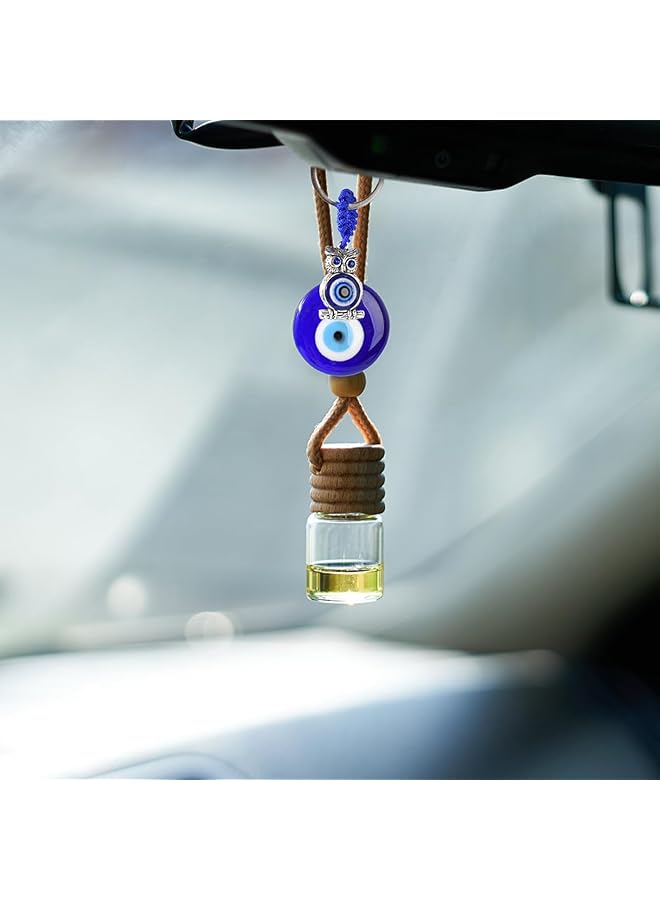 إيروريكس 3 قطع من زينة تعليق عين الشر الزرقاء مع فراشة فيل بومة زينة معلقة عين الشر التركية سلاسل مفاتيح معلقة للسيارة سلاسل مفاتيح معلقة زينة سلسلة مفاتيح - Image 3