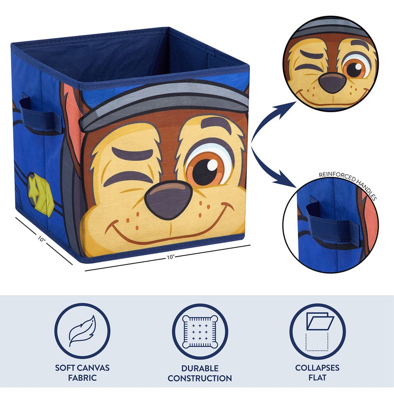 Idea Nuova Paw Patrol Collapsible Storage Cubes, Set of 2, 10"x10" - Image 3