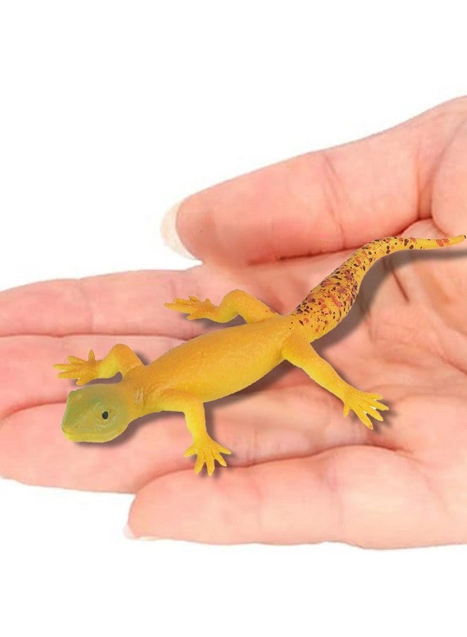 SUPER TOY Reptile Toy for Kids Realistic Gecko Lizard Figurine Rubber Animal Cold Blooded Lifelike Soft Prank Toys Educational Gift Boys Girls