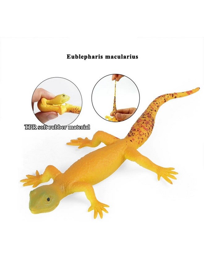 SUPER TOY Reptile Toy for Kids Realistic Gecko Lizard Figurine Rubber Animal Cold Blooded Lifelike Soft Prank Toys Educational Gift Boys Girls