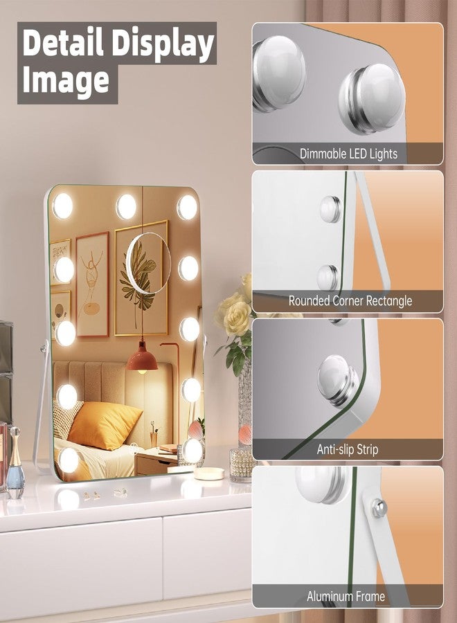 MINISO Vanity Mirror with Lights - 10.6" x 13.8" Hollywood Makeup Mirror with Adjustable Brightness,3 Modes Light, 360°Rotation - Image 5
