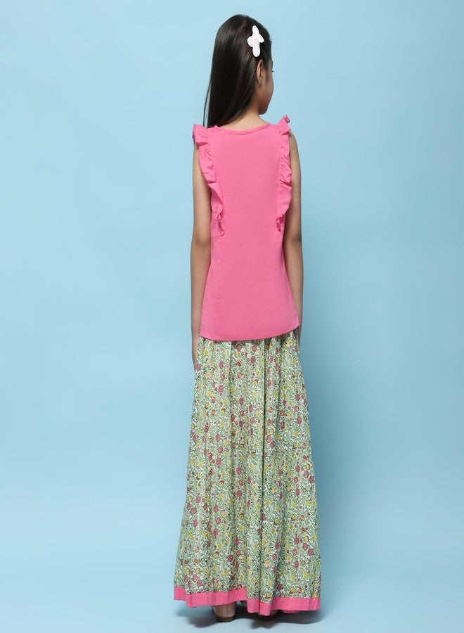 Biba GIRLS PRINTED STRAIGHT KID(KWSUMMER BREEZE2674E_MULTI_15) - Image 4