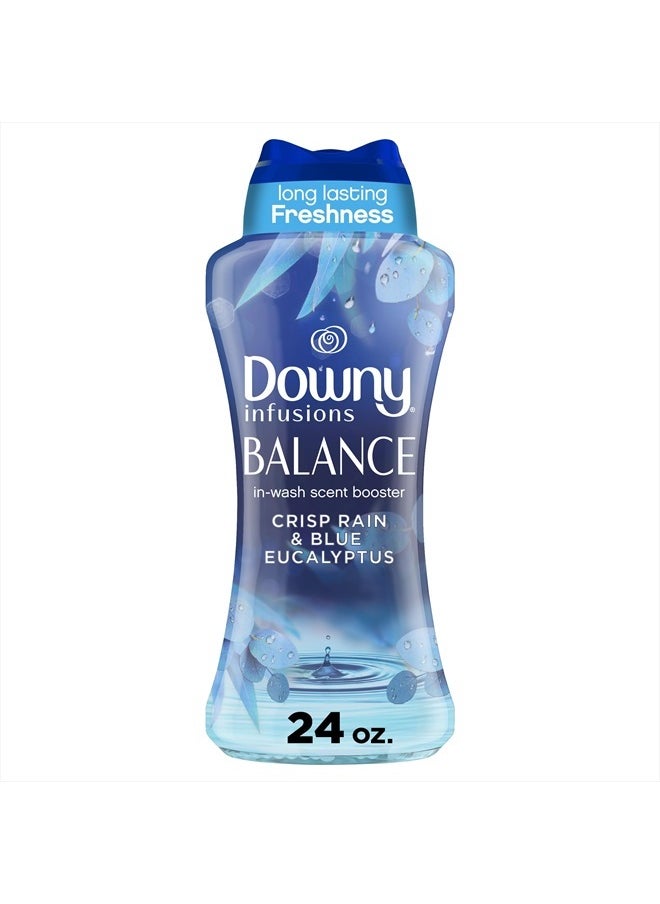 Downy حبيبات تعزيز رائحة الغسيل أثناء الغسيل من إنفيوجنز، بالانس، برائحة المطر المنعش والأوكالبتوس الأزرق، 24 أونصة  - Image 1