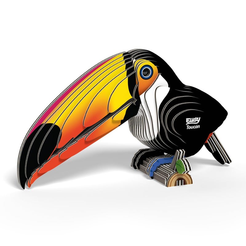 Eugy Toucan 3D Puzzle 34 Piece EcoFriendly Educational Toy Puzzle for Boys Girls Kids Ages 6 - Image 3