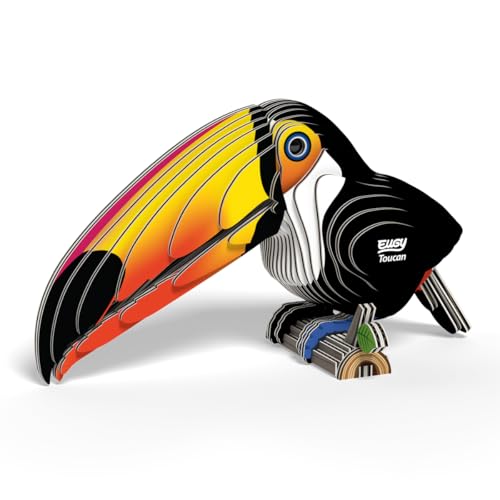 Eugy Toucan 3D Puzzle 34 Piece EcoFriendly Educational Toy Puzzle for Boys Girls Kids Ages 6 - Image 1