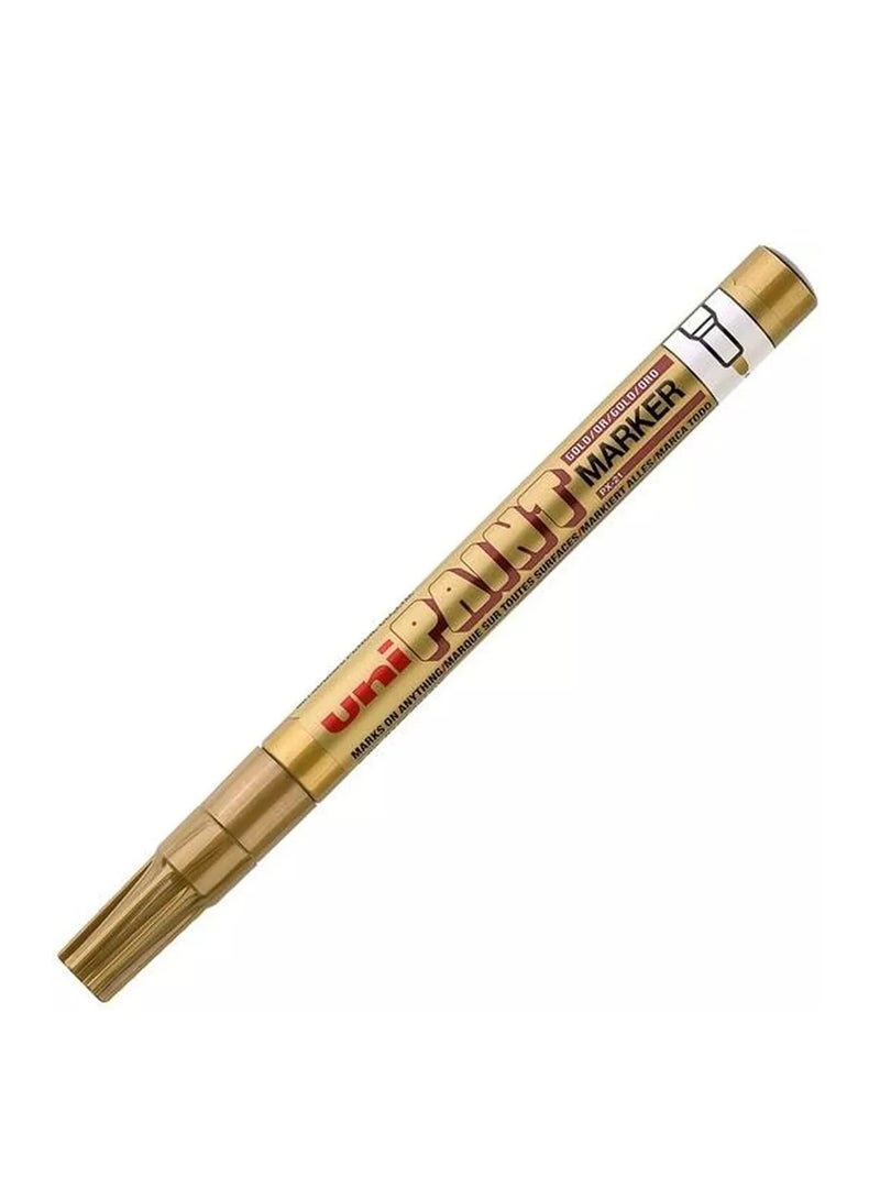 Uniball 1-Piece Fine Round Tip Paint Marker Gold Ink - Image 2