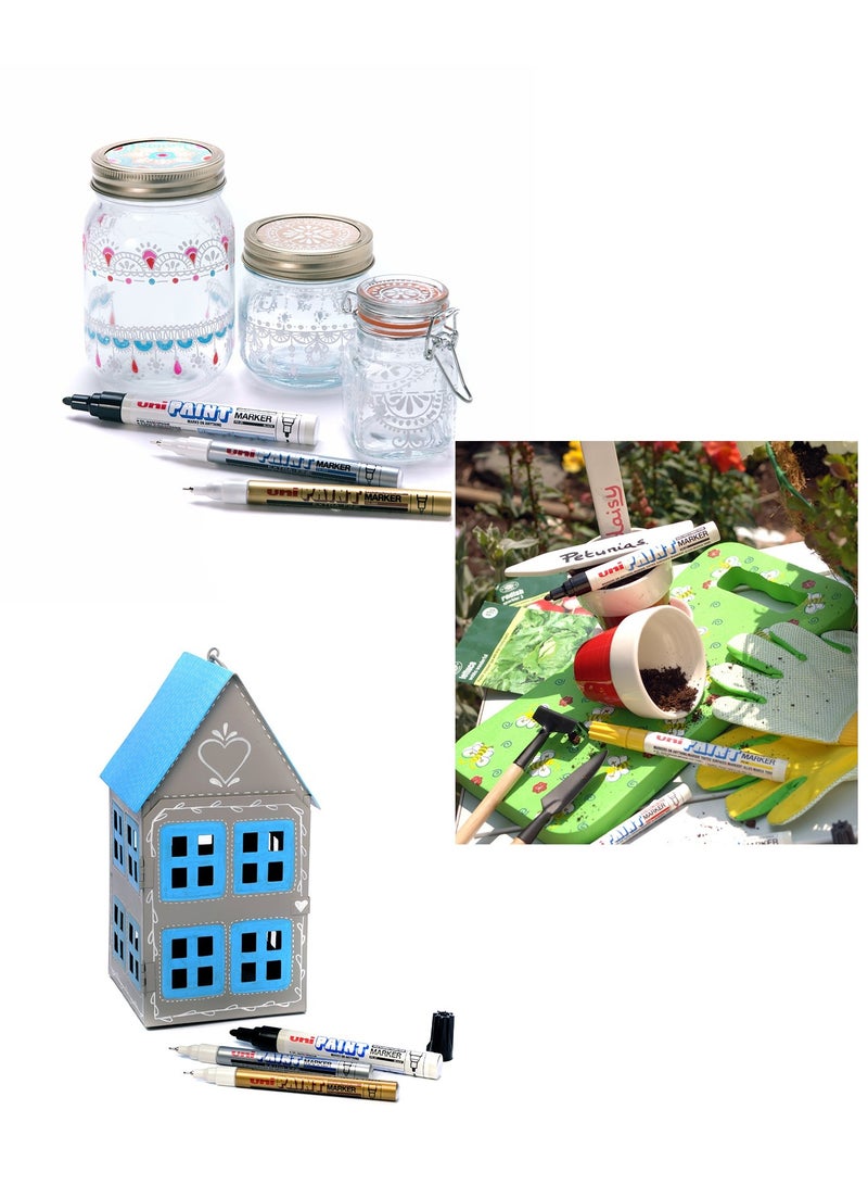 Uniball 1-Piece Fine Round Tip Paint Marker Gold Ink - Image 4