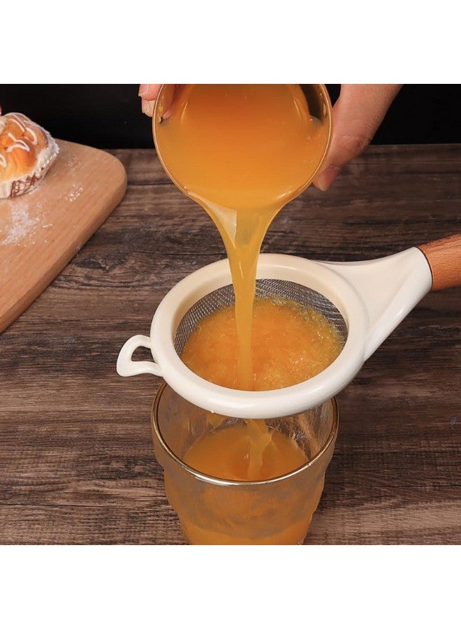 P-Plus International منخل شبكي دقيق P-Plus الدولي مصنوعة من الفولاذ المقاوم للصدأ 304 مع مقبض طويل لمصفاة الكوكتيل ومصفاة الطعام ومصفاة الشاي ومصفاة القهوة (طقم من 2) - Image 4