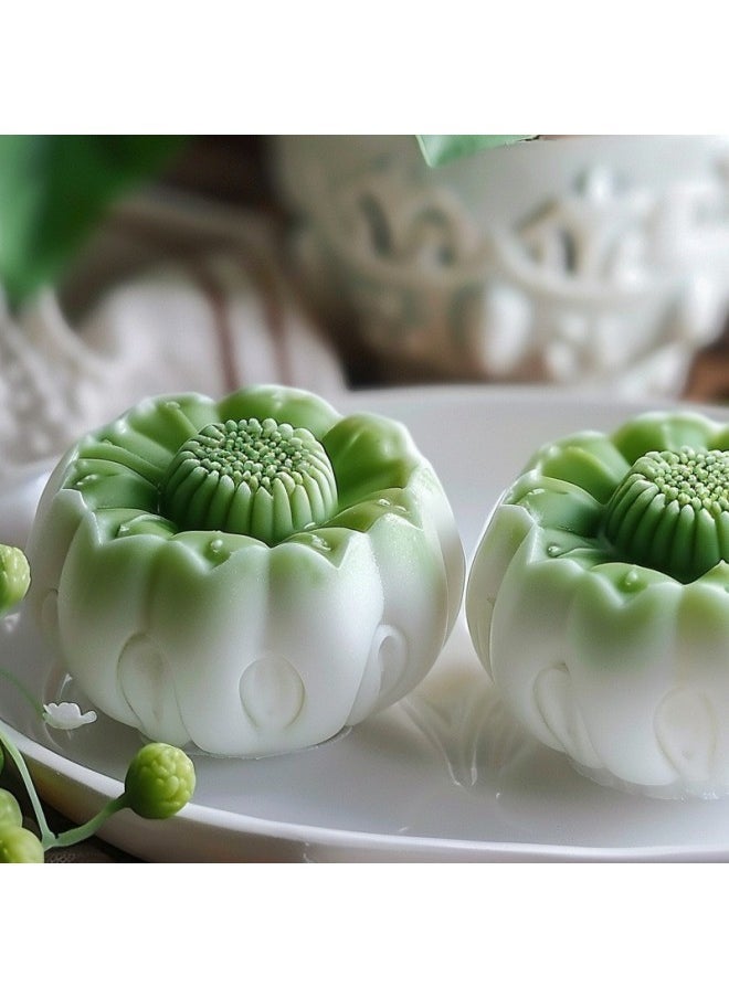 Mizong Flower Bud Mung Bean Cake Mold Homemade Lotus Mini Moon Cake Tea Fruit Grinder Flower Cake Mold-Specifications - Image 4