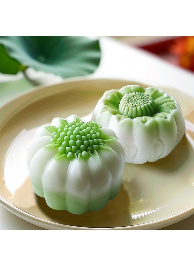 Mizong Flower Bud Mung Bean Cake Mold Homemade Lotus Mini Moon Cake Tea Fruit Grinder Flower Cake Mold-Specifications - Image 2