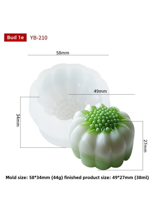 Mizong Flower Bud Mung Bean Cake Mold Homemade Lotus Mini Moon Cake Tea Fruit Grinder Flower Cake Mold-Specifications - Image 1