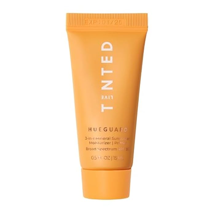Live Tinted Hueguard® Mini 3-in-1 Mineral Sunscreen, Moisturizer, & Primer for Face and Body - Hydrate and Protect the Skin Year Round - SPF 30 to Protect Against UVA/UVB Rays, 0.5 Fl Oz - Image 1