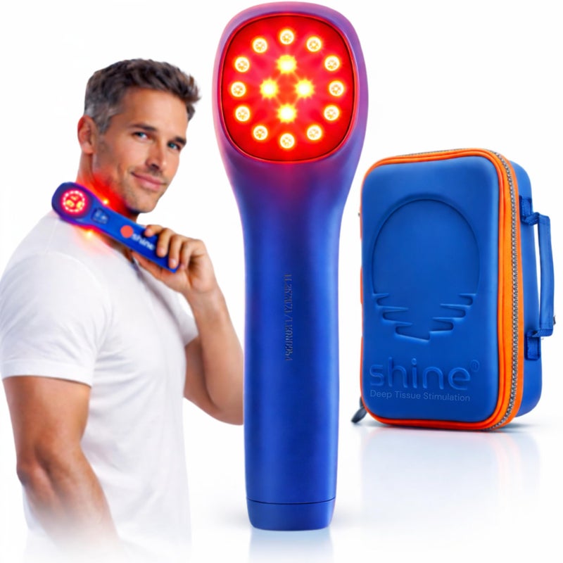 Shine علاج الضوء الأحمر للجسم - علاج الضوء الأحمر السريري مع علاج الضوء تحت الأحمر - جهاز ضوء LED مزدوج الطول الموجي 660/850 نانومتر. جهاز علاج الضوء الأحمر تحت الأحمر للمفاصل والعضلات عالي القوة من SHINE - Image 2