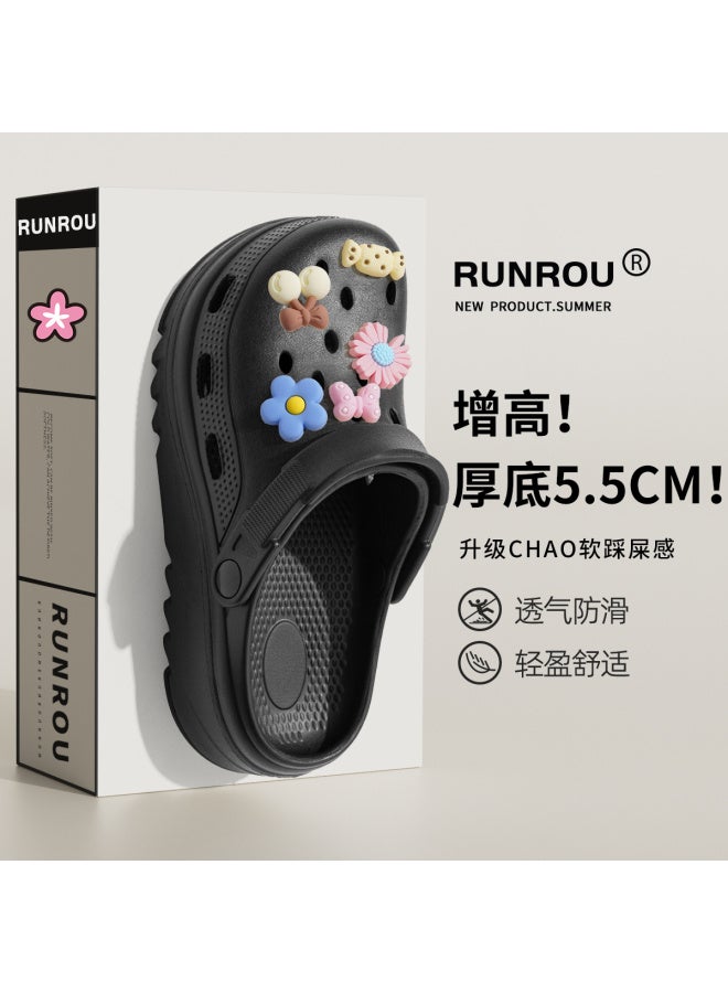 Operating Room Clogs For Women, Summer Outdoor Wear,  New Model, Nurse Hoal Eva Thick-soled Slippers With A Soft Stepping Feel For Women