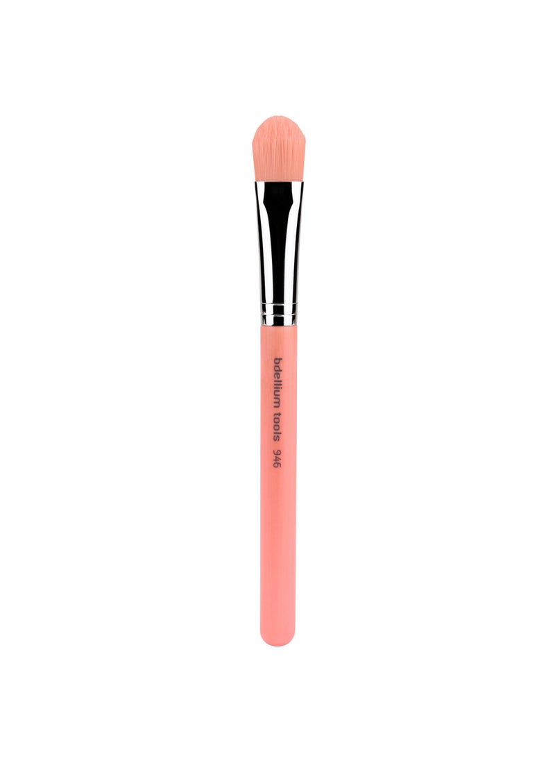 Bdellium Tools - Bdellium Tools Professional Makeup Brush - Pink Bambu Series 946 Firm Foundation - With Soft Synthetic Fibers, For Blending & Contouring (Pink, 1pc) - Image 1