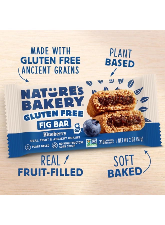 Nature's Bakery Gluten Free Fig Bars, Blueberry, Real Fruit, Vegan, Non-GMO, Snack Bar, 1 Box With 6 Twin Packs (6 Twin Packs) - Image 5