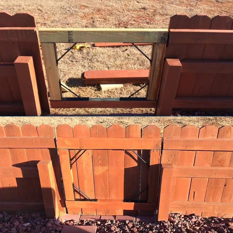 Mofeez Corner Brace Bracket No Sag Kit for Shed Doors, Driveway Gates, Corral Gates, Wood Windows - Image 5