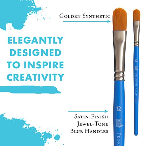 Princeton 10011507 3750FB-12 Select Artiste Filbert Paintbrush, Synthetic, Size 12, Filbert Size 12, Multicolor - Image 4