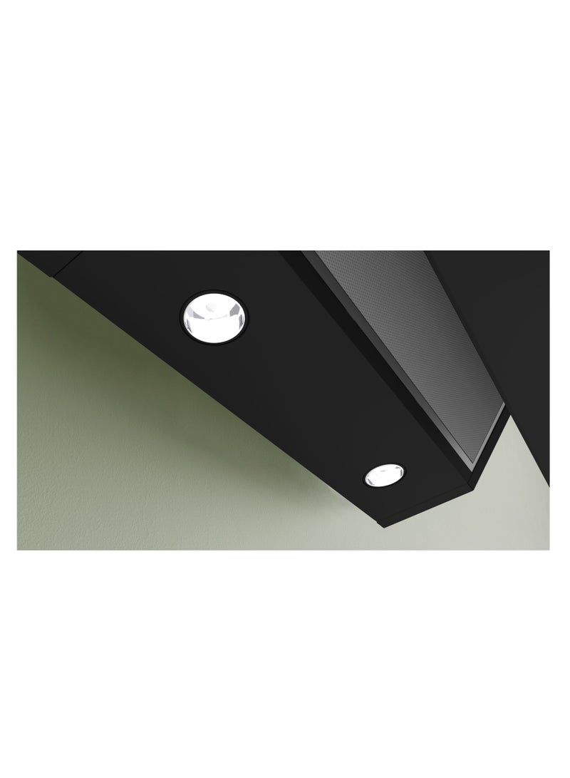 BOSCH 60 cm Wall-Mounted Cooker Hood – 700 m³/h Extraction, 2-Speed Touch Control - Built-In 210 W DWK66PJ60M Black - Image 2