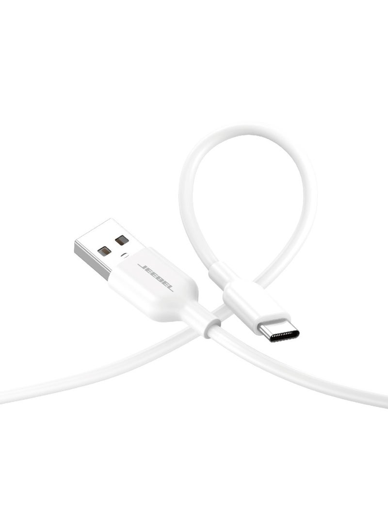 كابل USB-TYPE-C جلد يدعم الشحن السريع سلك متين ذات جودة عالية