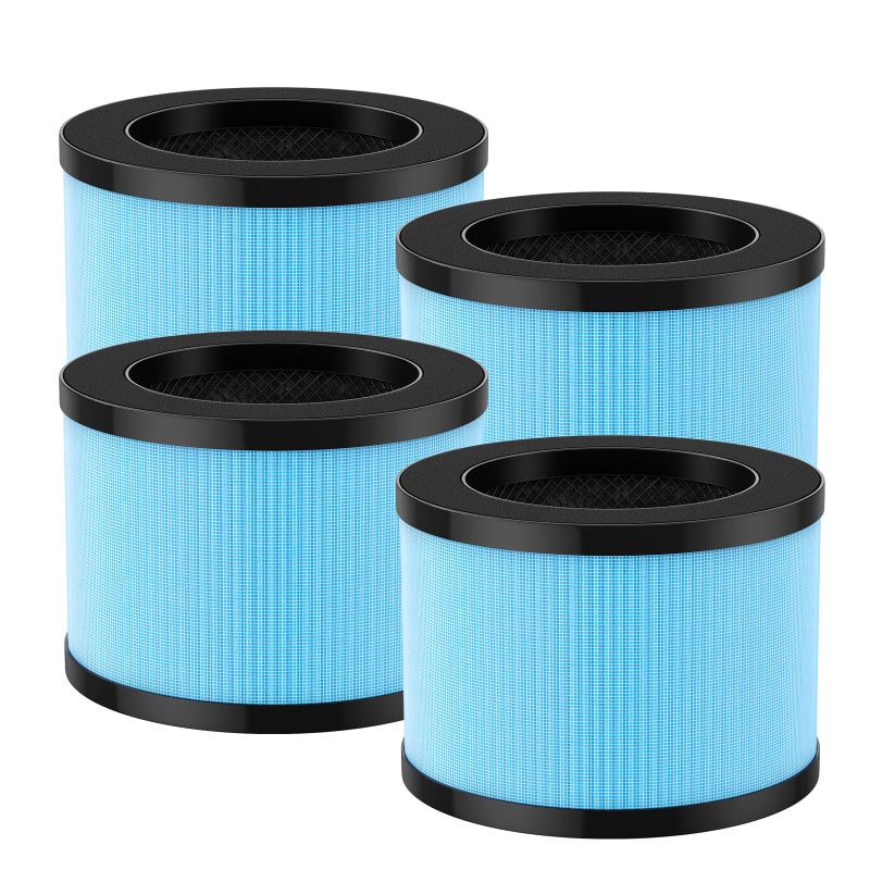 CFKREYA MK01 MK06 Air Filter Replacement Compatible with MK01 MK06 ToLife TZK1 Kloudi DHJH01 POMORON MJ001HMJ012H Air Purifier 4 Pack