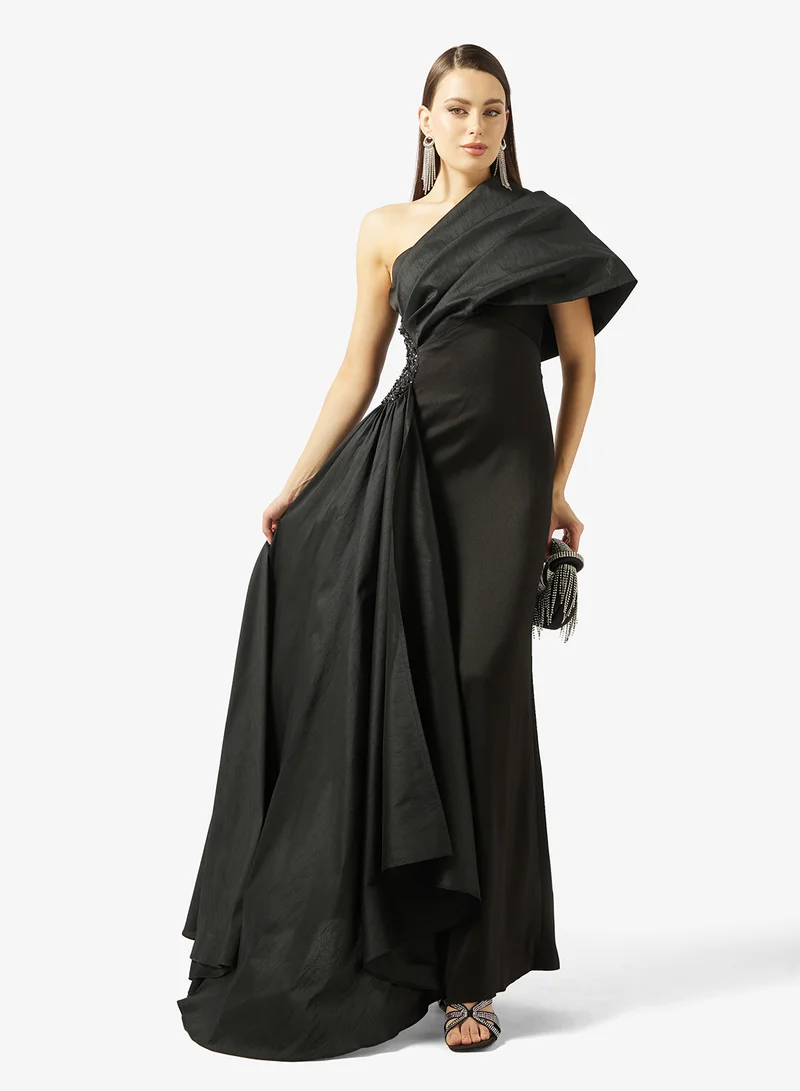 Namshi x  One Shoulder Draped Shimmer Mermaid Dress for Women | Best Price UAE