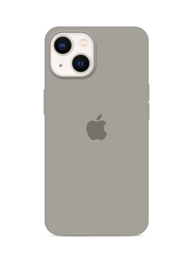 NIBEMINENT Apple iPhone 14 Plus Case Silicone Cover Liquid Gel Soft Ultra Slim Shockproof Back Full Body Protection 6.7 Inch Grey - Image 1