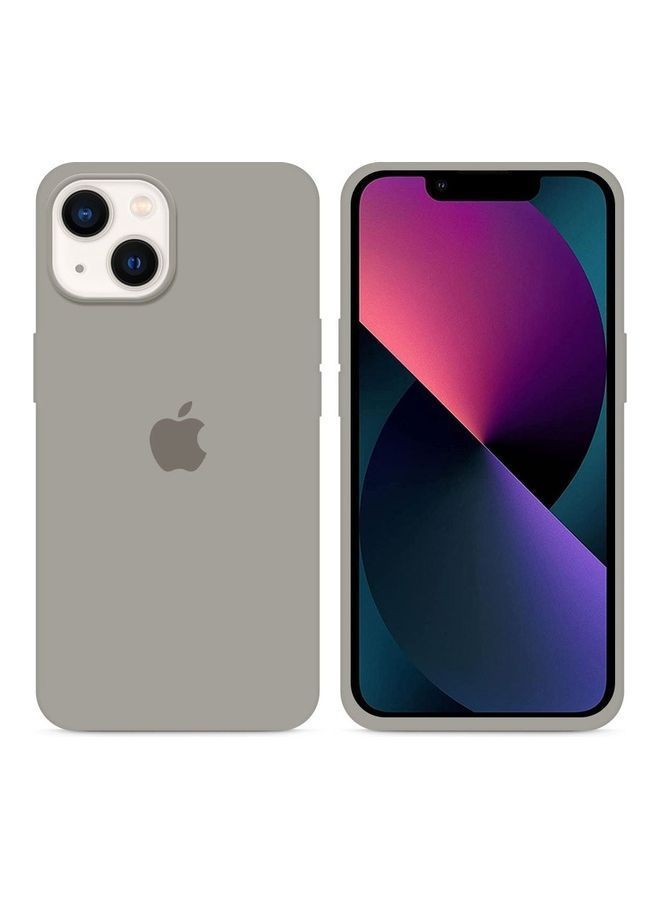 NIBEMINENT Apple iPhone 14 Plus Case Silicone Cover Liquid Gel Soft Ultra Slim Shockproof Back Full Body Protection 6.7 Inch Grey - Image 3