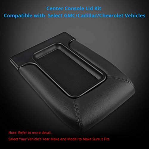 VANJING Compatible with Center Console Lid Cover Armrest Kit Chevy GMC Pickup Truck Suburban Tahoe Silverado Sierra Yukon XL Replaces 19127364 Black - Image 5