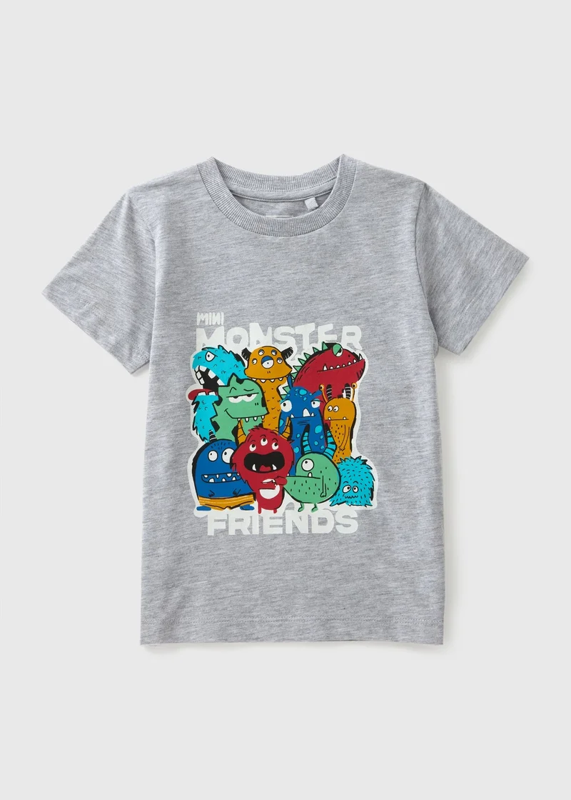 Matalan Boys Grey Monster T-Shirt